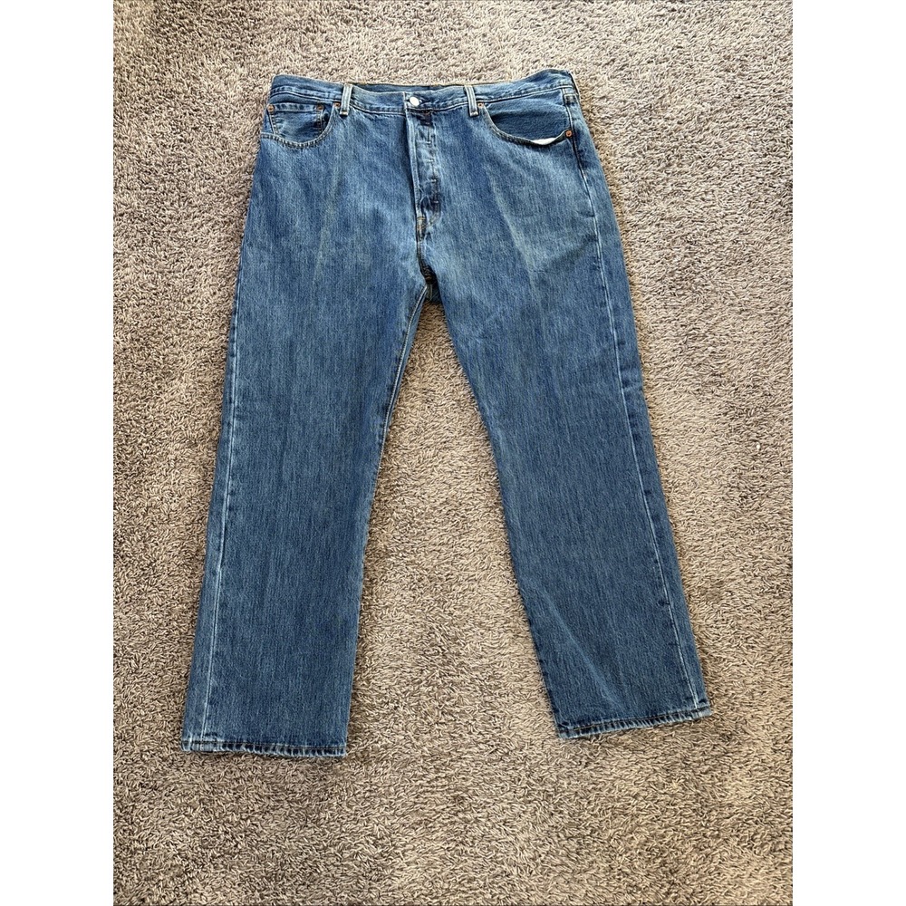 Levis Jeans Mens‎ 40x30 Blue 501 Original Fit Button Fly Medium Wash Denim